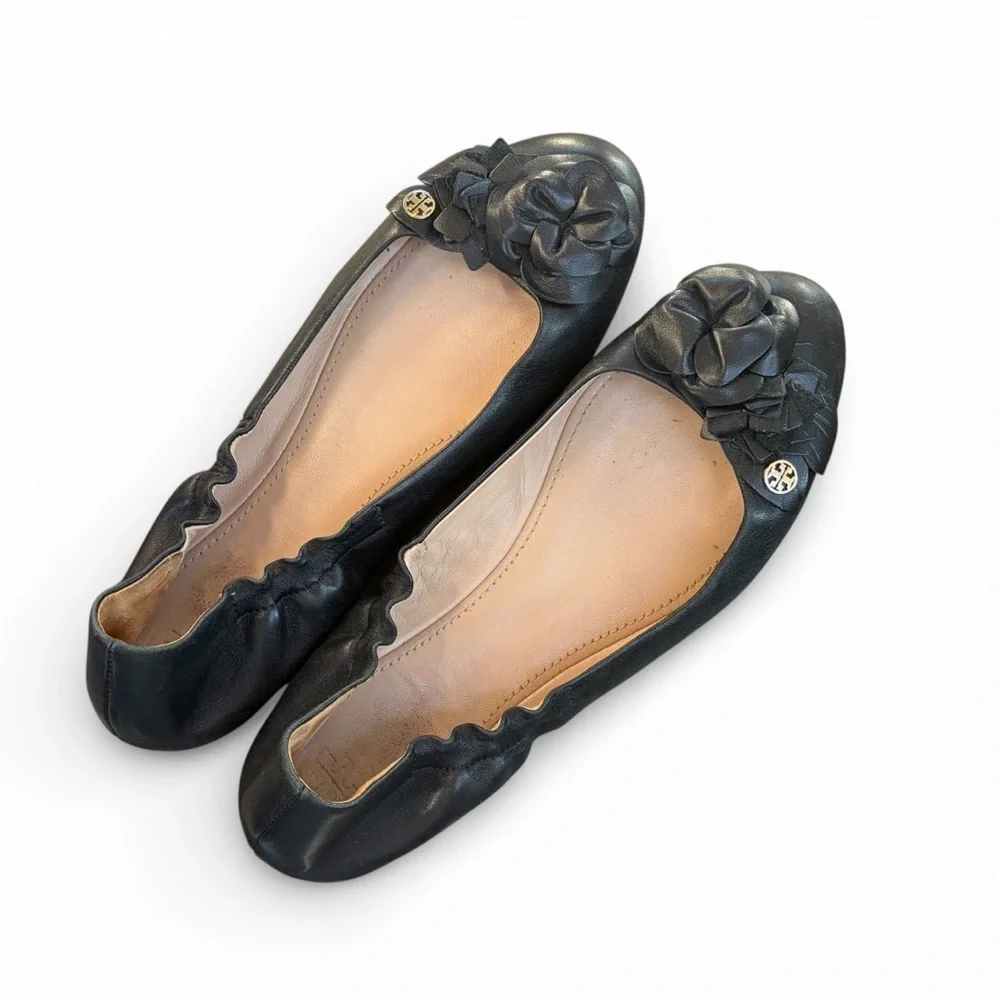 Tory Burch Blossom Ballet Leather‎ Flats 7.5